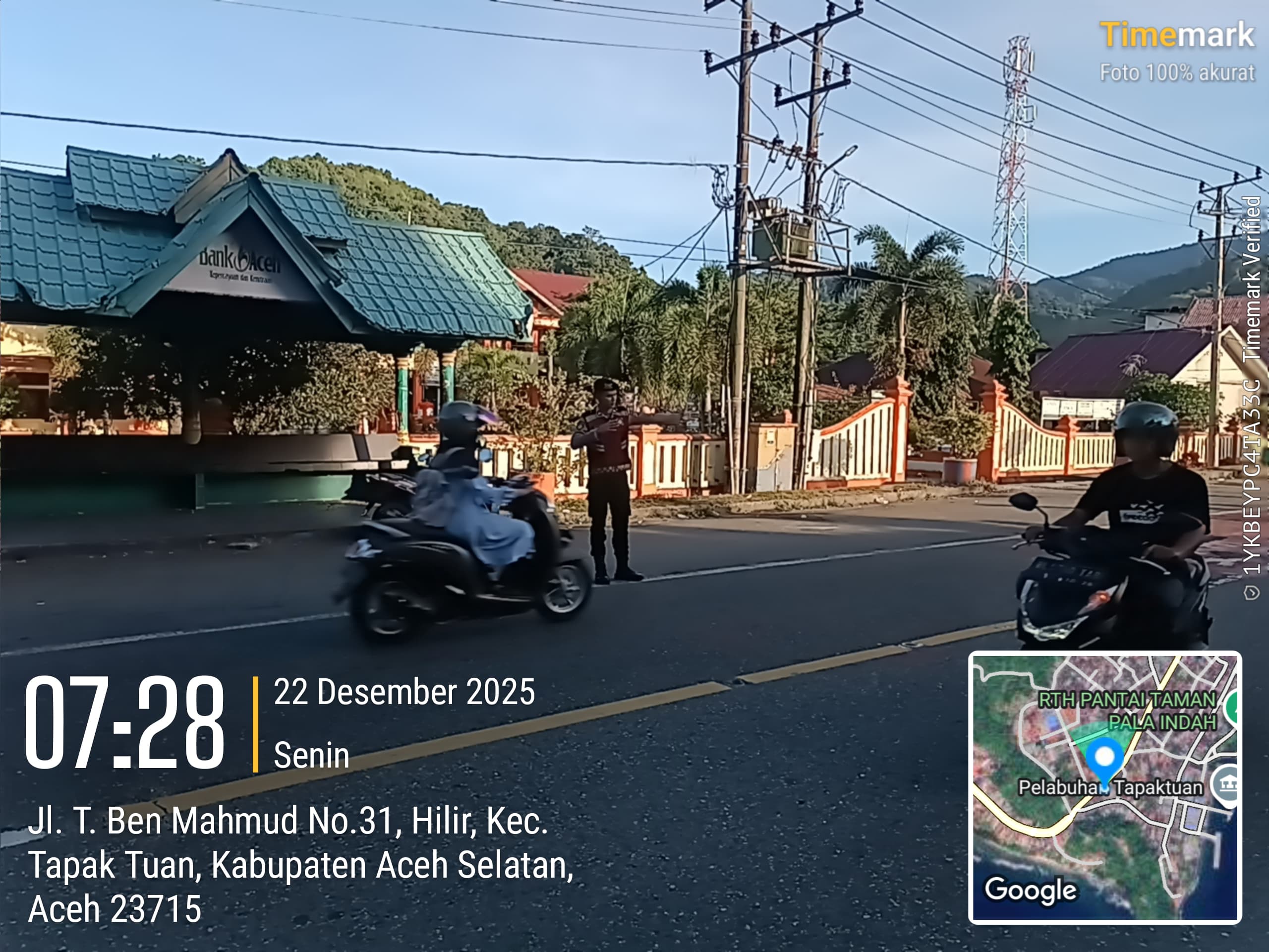 Strong Point Pagi Sat Samapta Polres Aceh Selatan, Optimalkan Pelayanan di Jam Sibuk