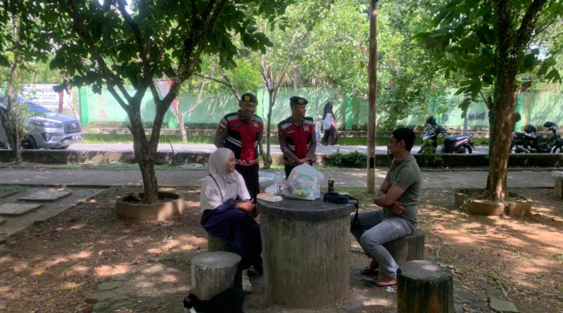 Hadir di Tengah Keramaian, Sat Samapta Perkuat Patroli Humanis di RTH, SPBU dan Wisata Tapak