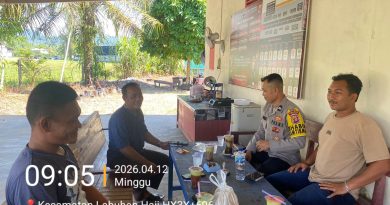 Duduk Bareng Warga, Bhabinkamtibmas Polsek Labuhanhaji Serap Aspirasi Masyarakat