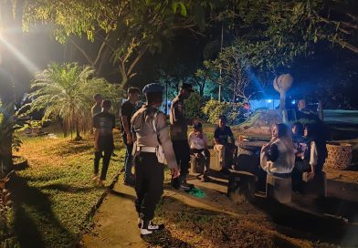 Patroli Malam Intensif, Personel Piket Polres Aceh Selatan Antisipasi Kejahatan di Titik Rawan