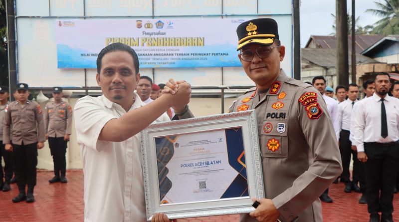 Kapolres Aceh Selatan Terima Penghargaan IKPA Terbaik, Raih Peringkat Pertama