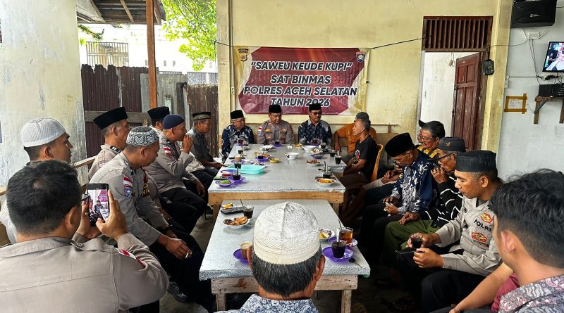 Sat Binmas Polres Aceh Selatan Gelar “Saweu Kede Kopi”, Pererat Silahturahmi dan Serap Aspirasi Masyarakat 