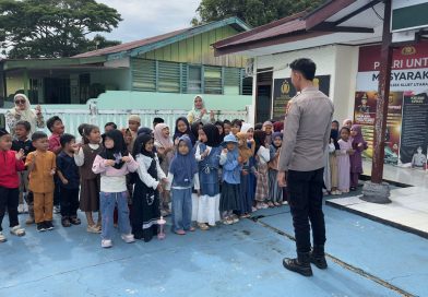 Polsek Kluet Utara Sambut Kunjungan TK Mekar Setaman Dalam Program Polisi Sahabat Anak