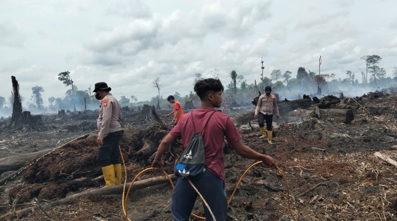 Polri Bersama TNI dan Tim Gabungan Gerak Cepat Padamkan Karhutla di Ujung Mangki, 70 Persen Area Berhasil Dikendalikan Polri Bersama TNI dan Tim Gabungan Gerak Cepat Padamkan Karhutla di Ujung Mangki, 70 Persen Area Berhasil Dikendalikan